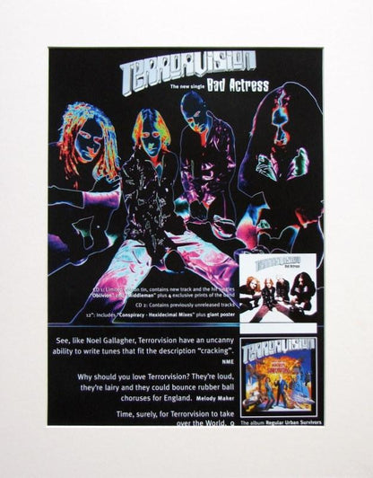 Terrorvision Set of 3 Original adverts 1996 (ref AD889)