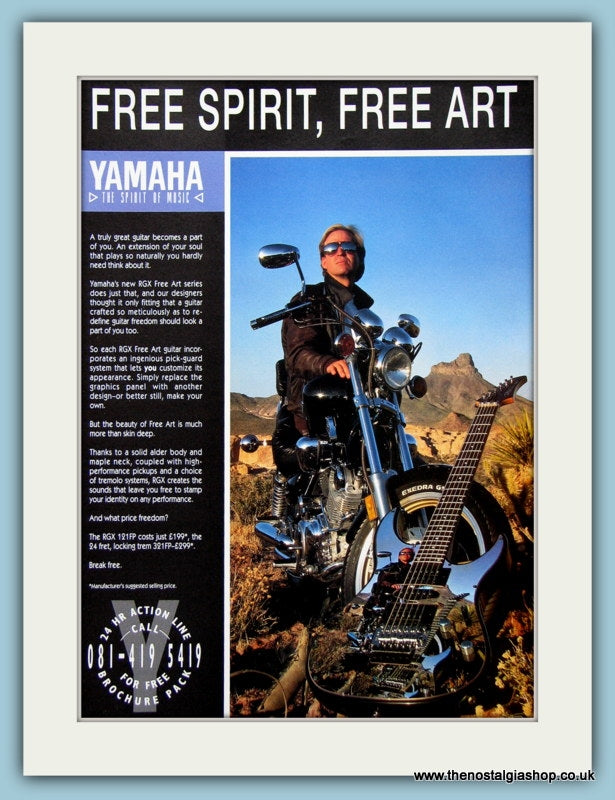 Yamaha RGX Free Art Guitar Original Advert 1991 (ref AD2727)