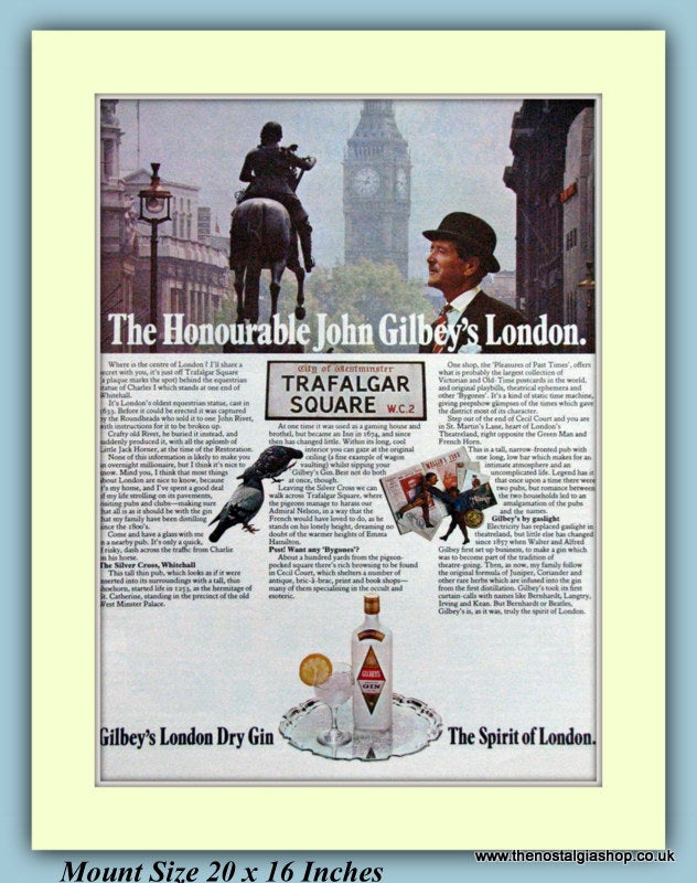 Gilbey's London Dry Gin Original Advert 1970 (ref AD9332)