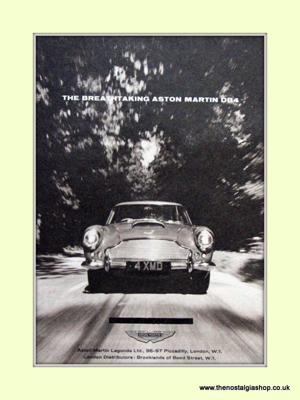 Aston Martin DB4 Original Advert 1961 (ref AD6705)