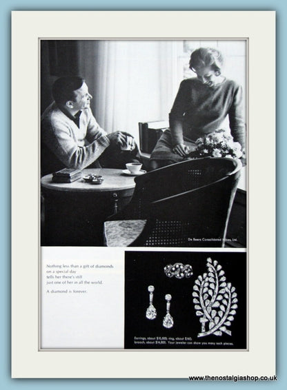Diamonds De Beers Consolidated Mines Ltd Set Of 3 Original Adverts 1962 & 1967 (ref AD6179)