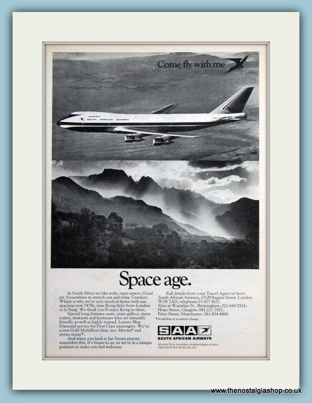 South African Airways Original Advert 1972 (ref AD2175)