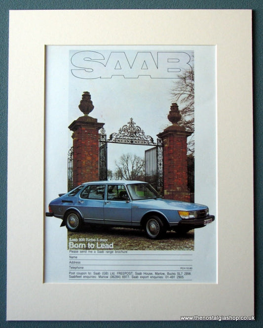 Saab 900 Turbo 5 Door 1980 Original Advert (ref AD1239)