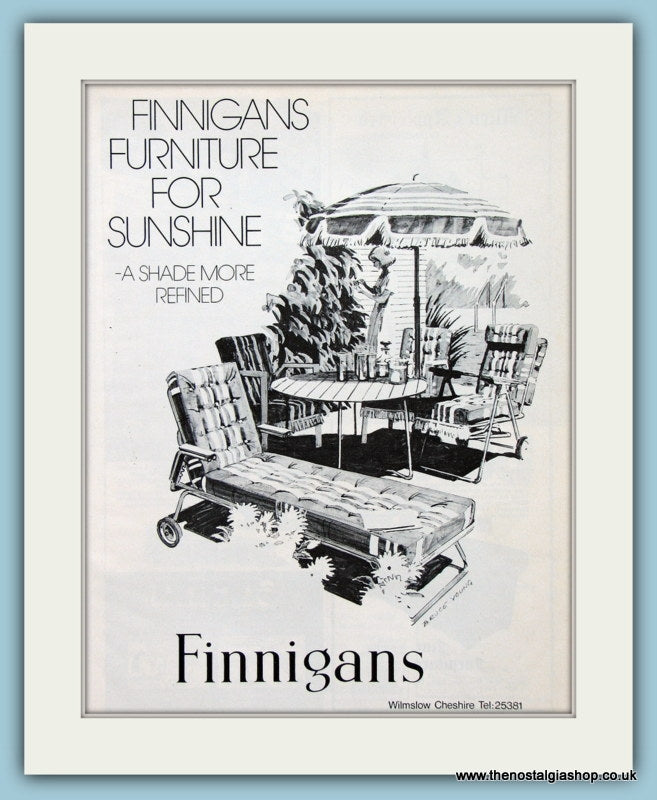 Finnigans Garden Furniture Original Advert 1978 (ref AD2507)
