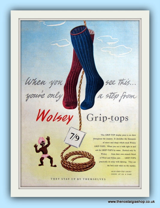 Wolsey Grip -Tops. Original Advert 1954 (ref AD8061)