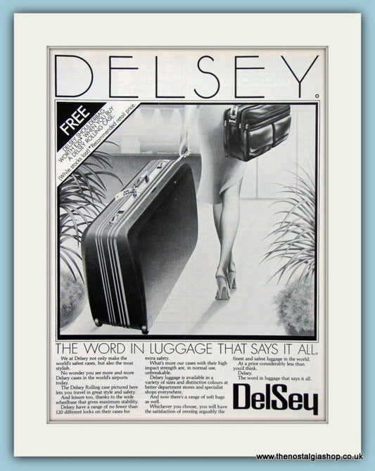 Delsey Luggage Original Advert 1981 (ref AD2498)