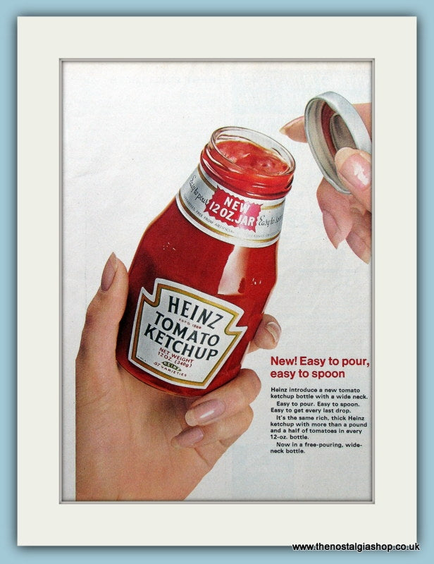 Heinz Tomato Ketchup. Original Advert 1968 (ref AD4366) The Nostalgia