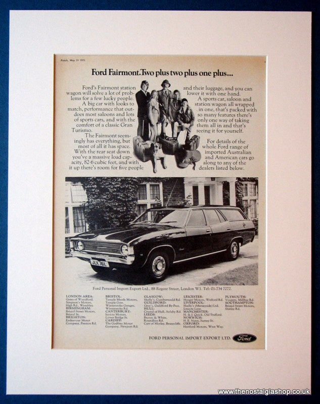 Ford Fairmount Station Wagon. Original advert 1973 (ref AD1125)