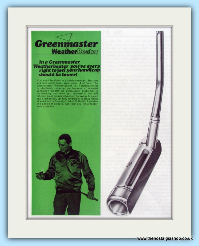 Greenmaster Putters. Original Advert 1968 (ref AD4988)