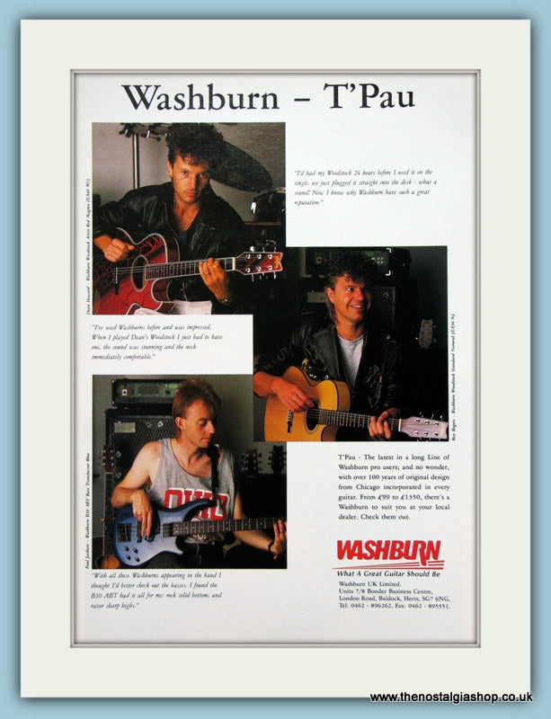 Washburn Guitars - T'Pau Original Advert 1989 (ref AD2714)