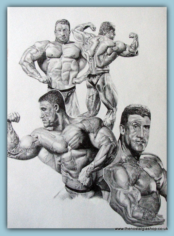 Dorian Yates 6 x Mr. Olympia. Original Drawing.