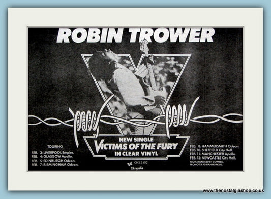 Robin Trower Victims Of The Fury Original Advert 1980 (ref AD2073)