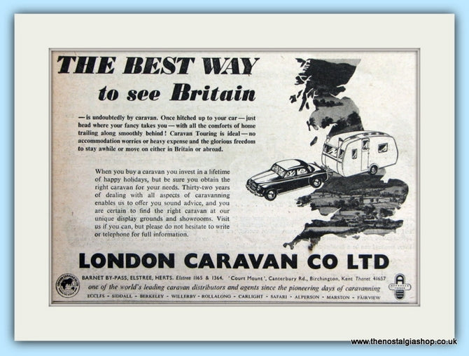 London Caravan Co Ltd Original Advert 1955 (ref AD5051)