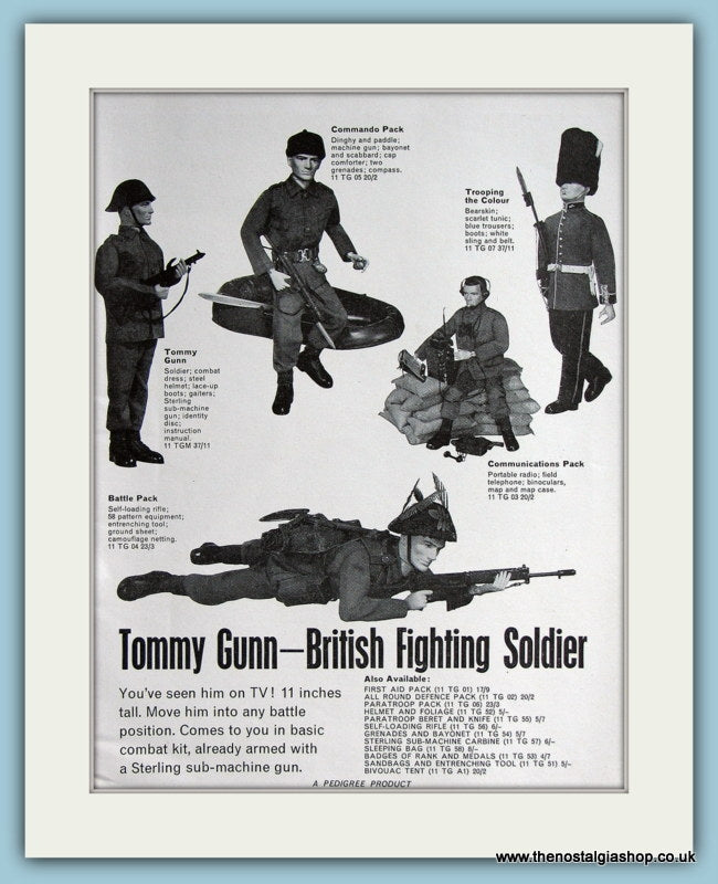 Tommy Gunn- Toy Soldier 1966 Original Advert (ref AD2873)