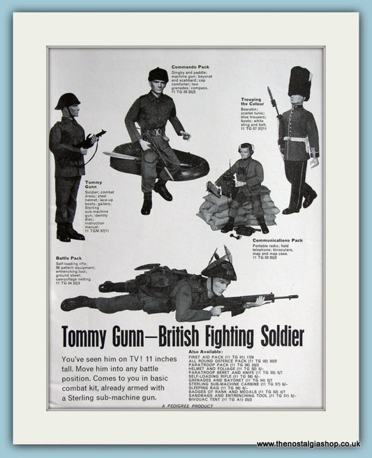 Tommy Gunn- Toy Soldier 1966 Original Advert (ref AD2873)