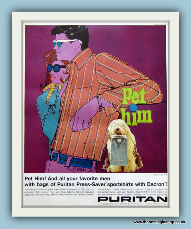 Puritan Shirts. Original Advert 1967 (ref AD8182)