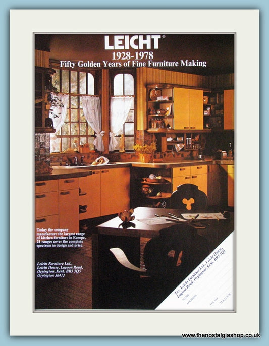 Leicht Kitchen Furniture Original Advert 1978 (ref AD3853)