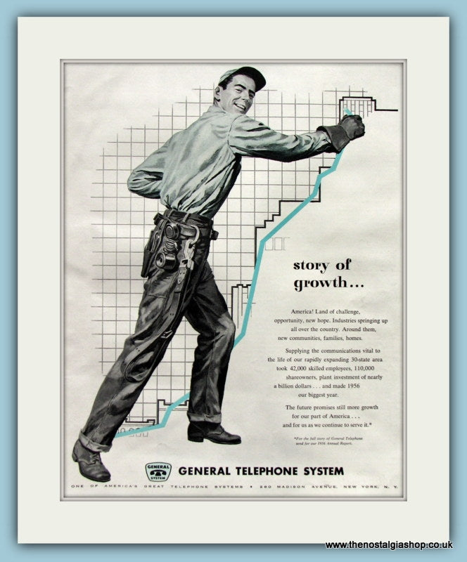 General Telephone System Original Advert 1956 (ref AD8239)