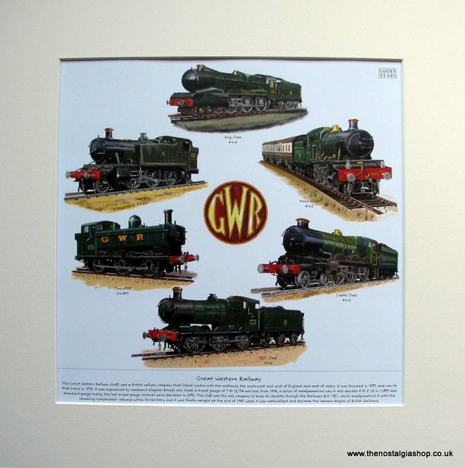 Great Western Railway. Mounted Print.