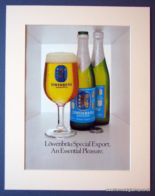 Lowenbrau Munchen. Set of 2 Original Adverts 1980 & 84 (ref AD1156)