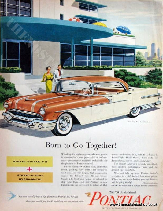 Pontiac Strato-Streak 1956 Original Advert (ref AD4070)