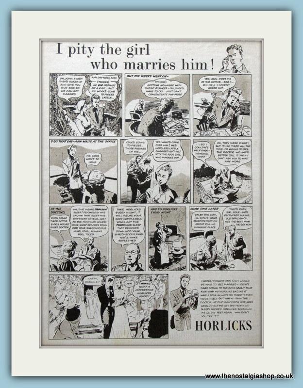 Horlicks. Lot of 4 Original Adverts 1950/51 (ref AD4362)