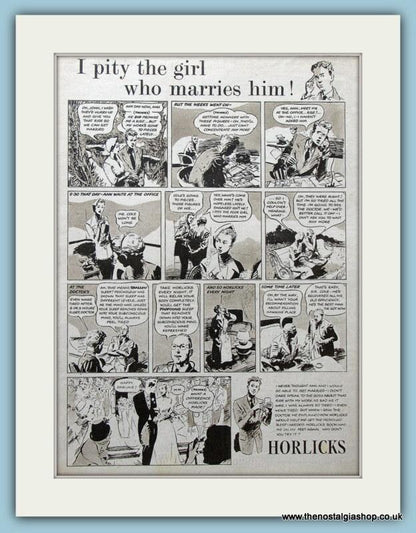 Horlicks. Lot of 4 Original Adverts 1950/51 (ref AD4362)