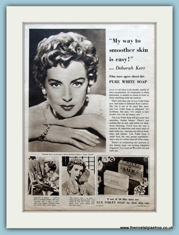 Lux Soap featuring Deborah Kerr. Original Advert 1953 (ref AD3571)