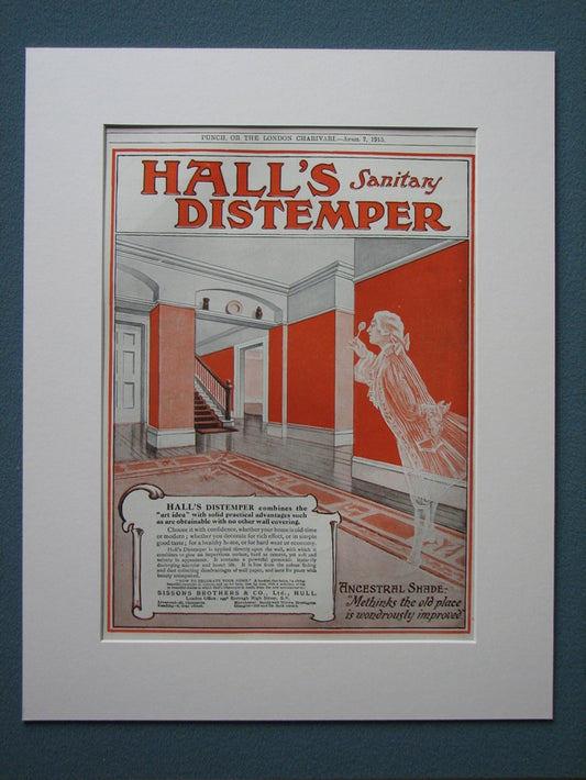 Hall's Sanitary Distemper 1915 Original advert (ref AD850)