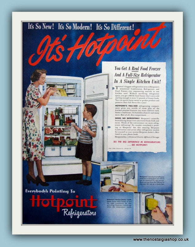 Hotpoint Refrigerator Original Advert 1948 (ref AD8179)