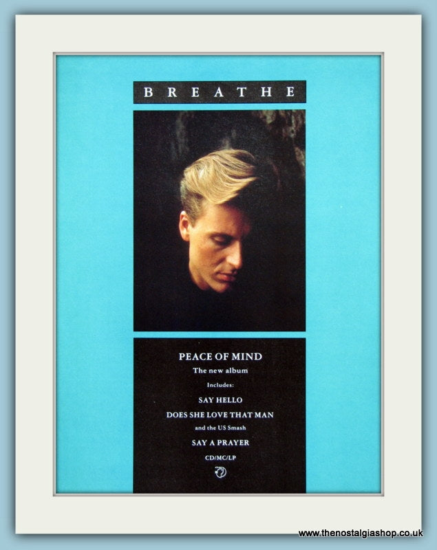 Breathe Peace Of Mind 1990 Original Advert (ref AD3300)