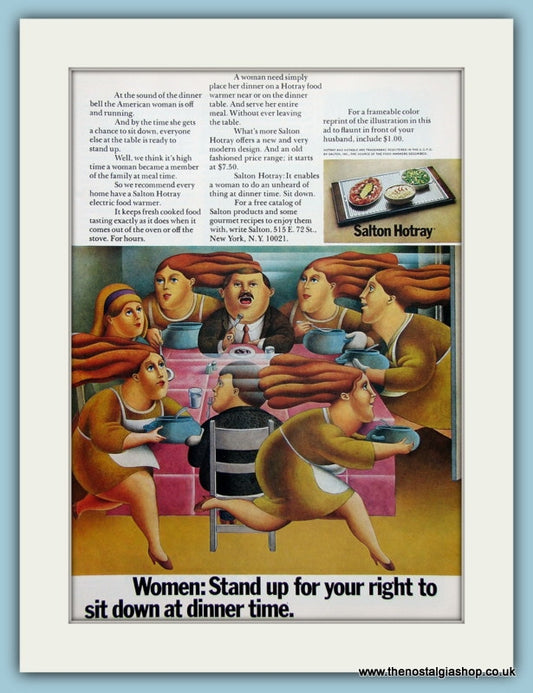 Salton Hotray Original Advert 1971 (ref AD3665)