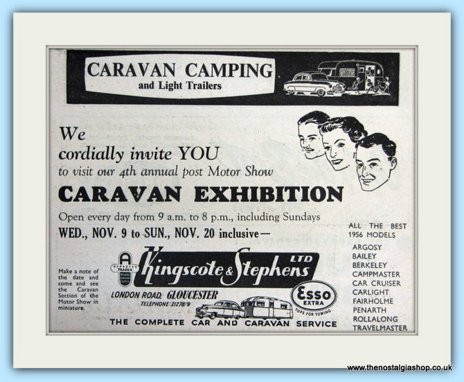Kingscote & Stephens Caravan Exhibition 1955 Original Advert (ref AD5073)