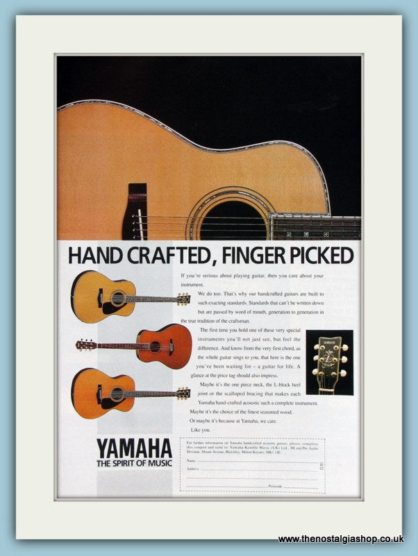 Yamaha Guitars. Original Advert 1990 (ref AD2220)