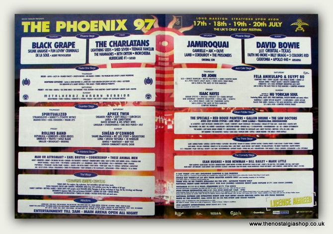 The Phoenix 97  Festival Original Advert 1997 (ref AD9010)