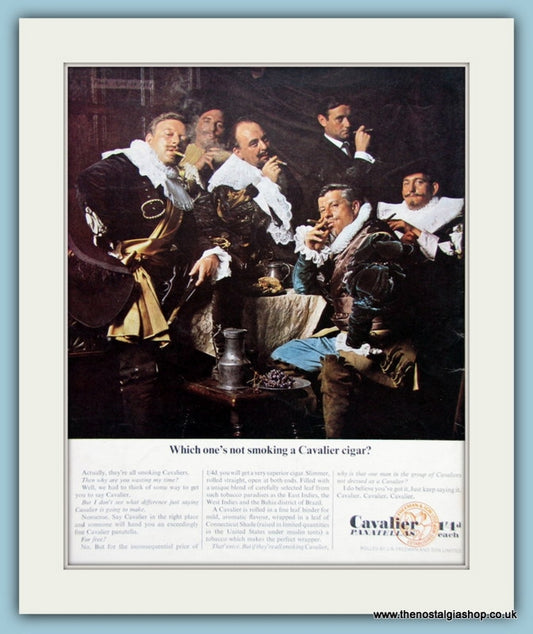 Cavalier Panatella Cigar Original Advert 1964 (ref AD6031)