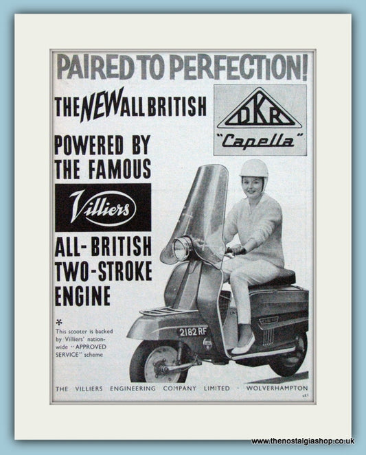 DKR Capella Scooter, 1960 Original Advert (ref AD4086)