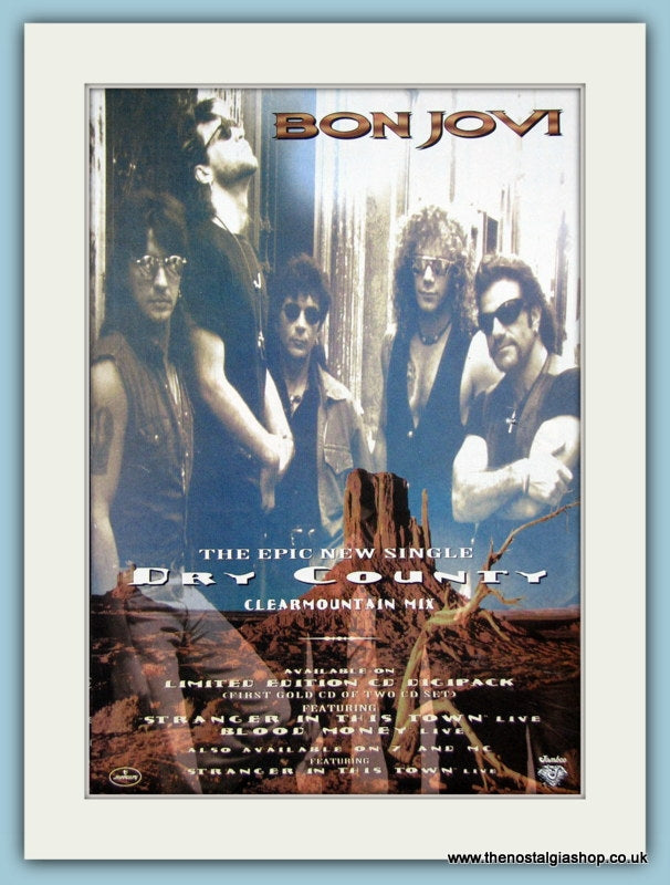 Bon Jovi Dry County 1994 Original Advert (ref AD3271)
