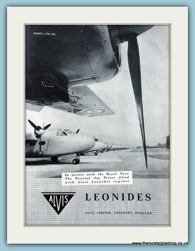 Alvis Leonides. Original Advert 1953 (ref AD4242)