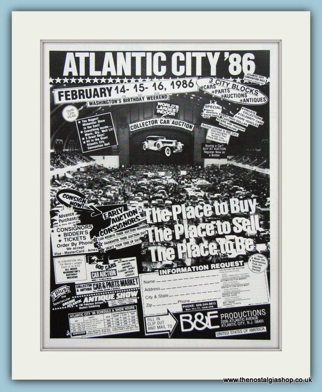 Atlantic City 1986 Car Show. Original Advert (ref AD2009)