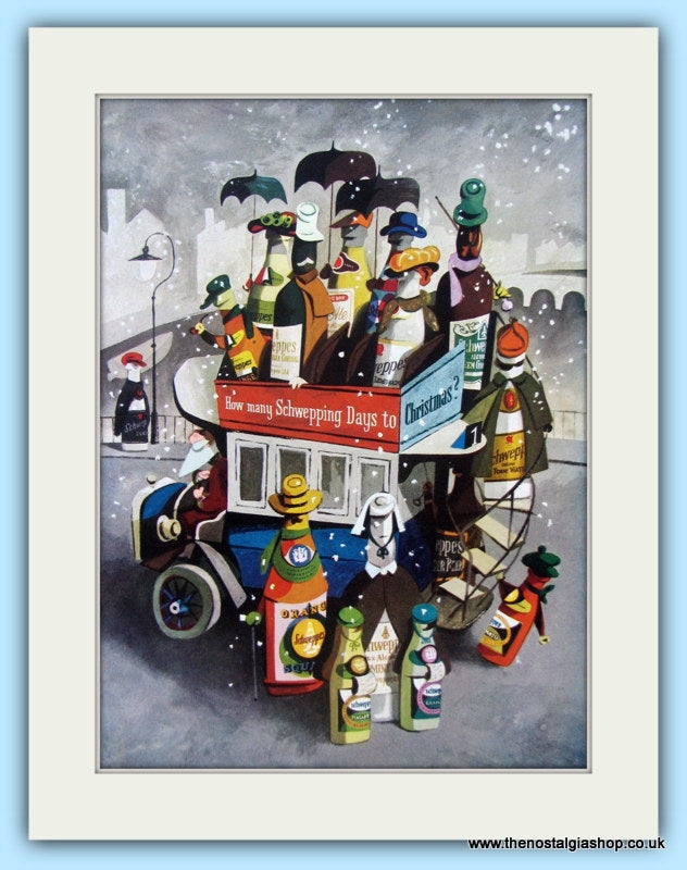 Schweppes Drinks For Christmas Original Advert 1955 (ref AD5006)