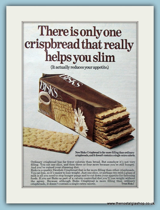 Bisks Crispbreads. Original Advert 1970 (ref AD4378)