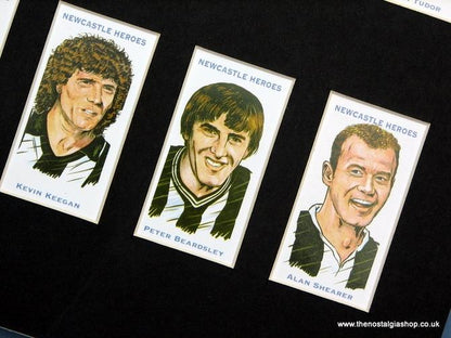 Newcastle Heroes. Mounted Football Card Set.