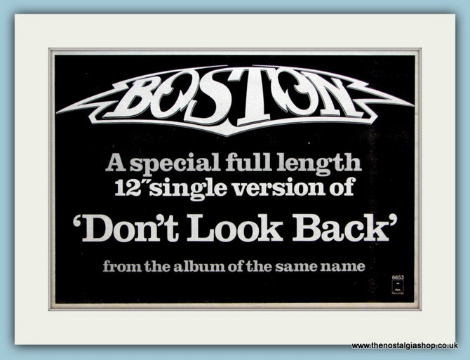 Boston. Don't Look Back. 1978 Original Advert (ref AD2059)