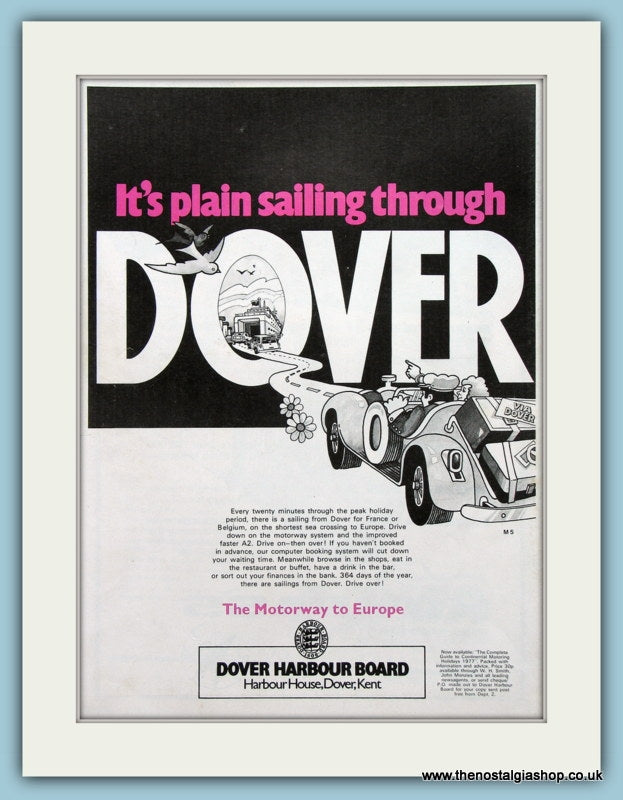 Dover Harbour Original Advert 1977 (ref AD2314)