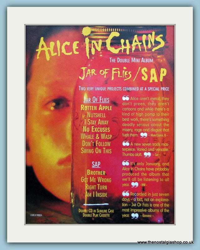 Alice In Chains Jar of Flies / SAP Original Advert 1995 (ref AD3099)