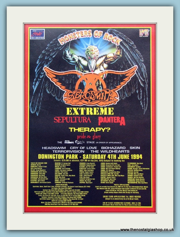 Monsters Of Rock Festival Advert 1994 (ref AD3367)