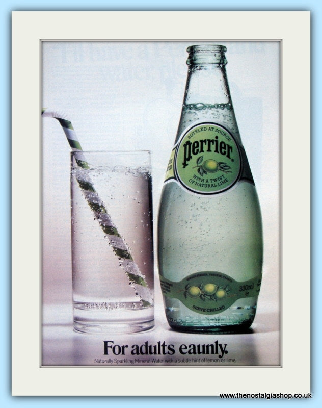 Perrier. Set of 2 Original Adverts 1980s (ref AD4862)