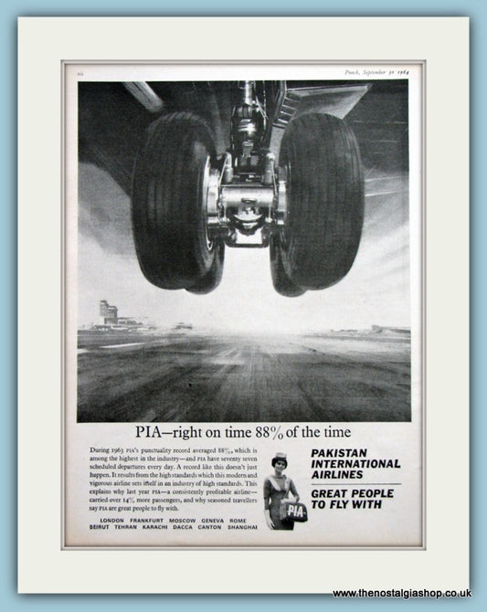 Pakistan International Airlines Original Advert 1964 (ref AD2189)