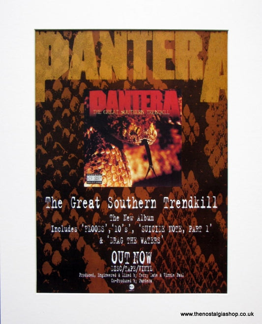 Pantera The Great Southern Trendkill 1996 Original Advert (ref AD929)